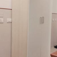 Armadio 2 ante bianco/legno chiaro – già montato