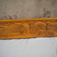 Pannello legno scolpito artista Polacco Majer