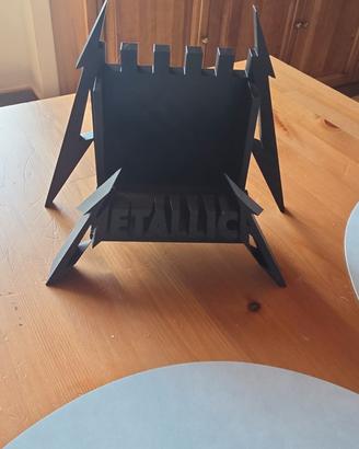 porta dischi in vinile dei metallica stampato in 3