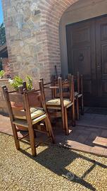 Sedie restaurate in pioppo