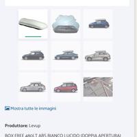 Box tetto auto 480lt in ABS Bianco doppia apertura