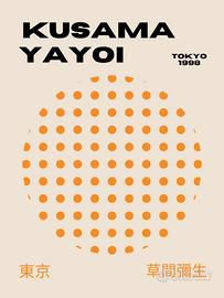 poster Yayoi Kusama Arredo Casa formato A3 japan 