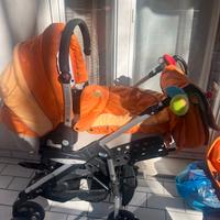 Passeggino Trio Giordani arancione completo