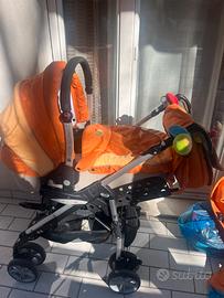 Passeggino Trio Giordani arancione completo