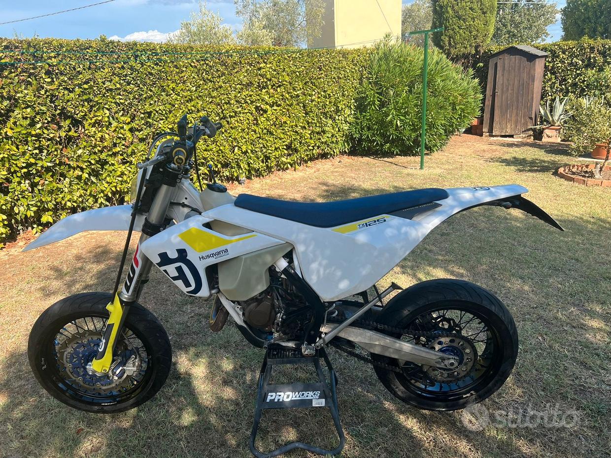 Husqvarna 125 Motard Omologati Per Silenziatore HGS Anodizzato Blu