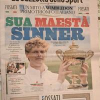 📰 La Gazzetta dello Sport STORICA - Sinner vince 