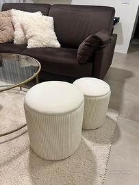 Set di 2 pouf contenitore IBUYKE bianchi
