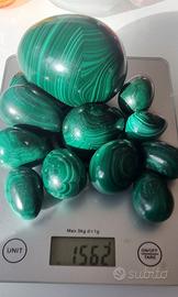 Lotto 12 Uova Malachite Naturale 1,562 kg