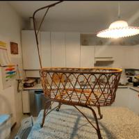 culla vimini con corredo pizzo sangallo 