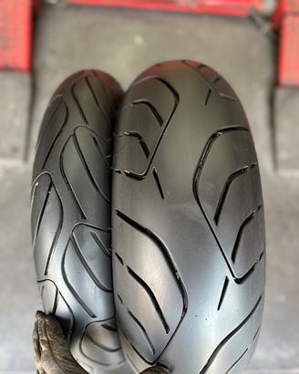 Coppia ruote moto 120/70/17 + 190/55/17 Dunlop