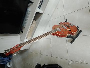 Basso elettrico, amplificatore e custodia