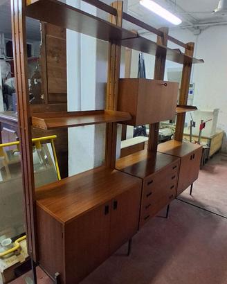 Libreria modulare vintage stile scandinavo