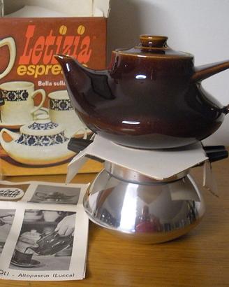 Caffettiera ceramica Mancioli Letizia vintage