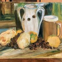 Dipinto olio su tavoletta firmato Comes 1963. 