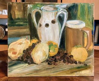 Dipinto olio su tavoletta firmato Comes 1963. 