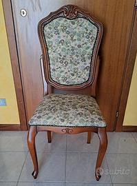 Lotto sei sedie imbottite da salotto