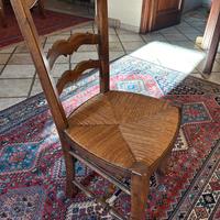 6 sedie noce fine 1800 e tavolo