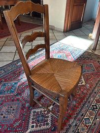 6 sedie noce fine 1800 e tavolo