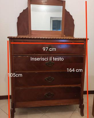 Cassettiera antica originale.