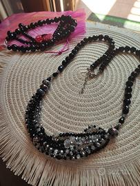 collana artigianale in cristalli e ceramica
