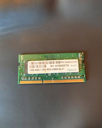RAM DDR3L 2GB Apacer SODIMM 1600MHz 