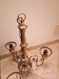 lampadario in ottone 