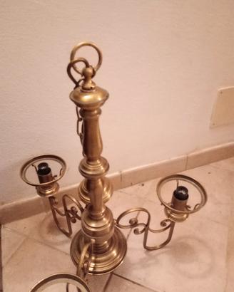lampadario in ottone 