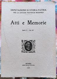 ATTI E MEMORIE