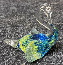 Soprammobile in vetro di murano Cigno