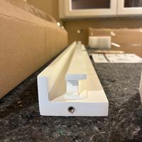 Veletta in gesso con montaggio a parte e porta led