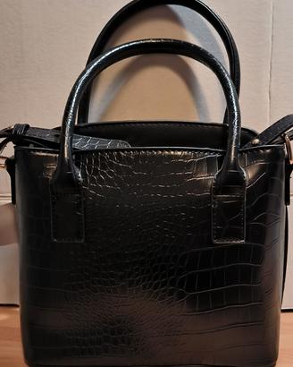 Borsa nuova Nera Effetto Coccodrillo Elegante