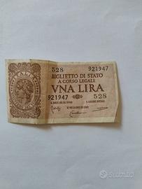 Banconota una lira del 1944
