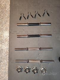 4 manubri e 4 ferma pesi