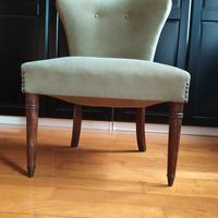 Poltroncina in legno verde salvia