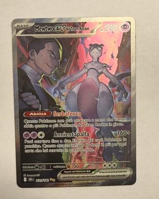 Mewtwo ex team rocket perfetto
