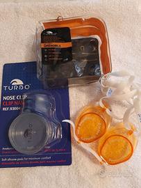 Occhialini nuoto più tappanaso TURBO.nuovi