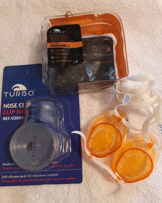 Occhialini nuoto più tappanaso TURBO.nuovi