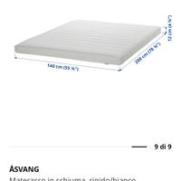 Materasso Ikea in schiuma 140x200