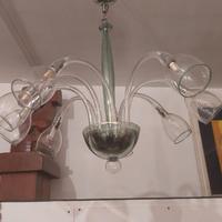 Lampadario Murano verde