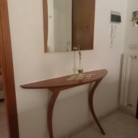 consolle,specchio da ingresso in legno Calligaris