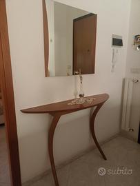 consolle,specchio da ingresso in legno Calligaris
