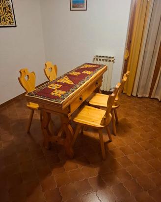 Tavolo frattino in stile rustico alpino