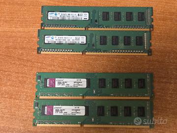 8GB 4 x 2GB Ram ddr3 1333 samsung Kingston