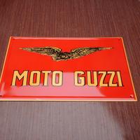 Targa insegna in metallo moto guzzi