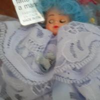 Bambolina vintage blu, anni 70 /80.