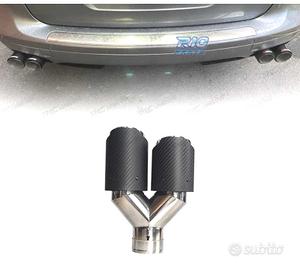 TERMINALE SCARICO IN CARBONIO DOPPIO SINISTRO LOOK