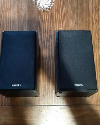 Coppia casse audio passive stereo hi-fi philips