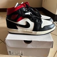 scarpe Air Jordan 1MID TG 41 Black/red