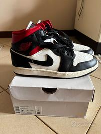 scarpe Air Jordan 1MID TG 41 Black/red