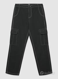 Jeans pantaloni Cargo neri